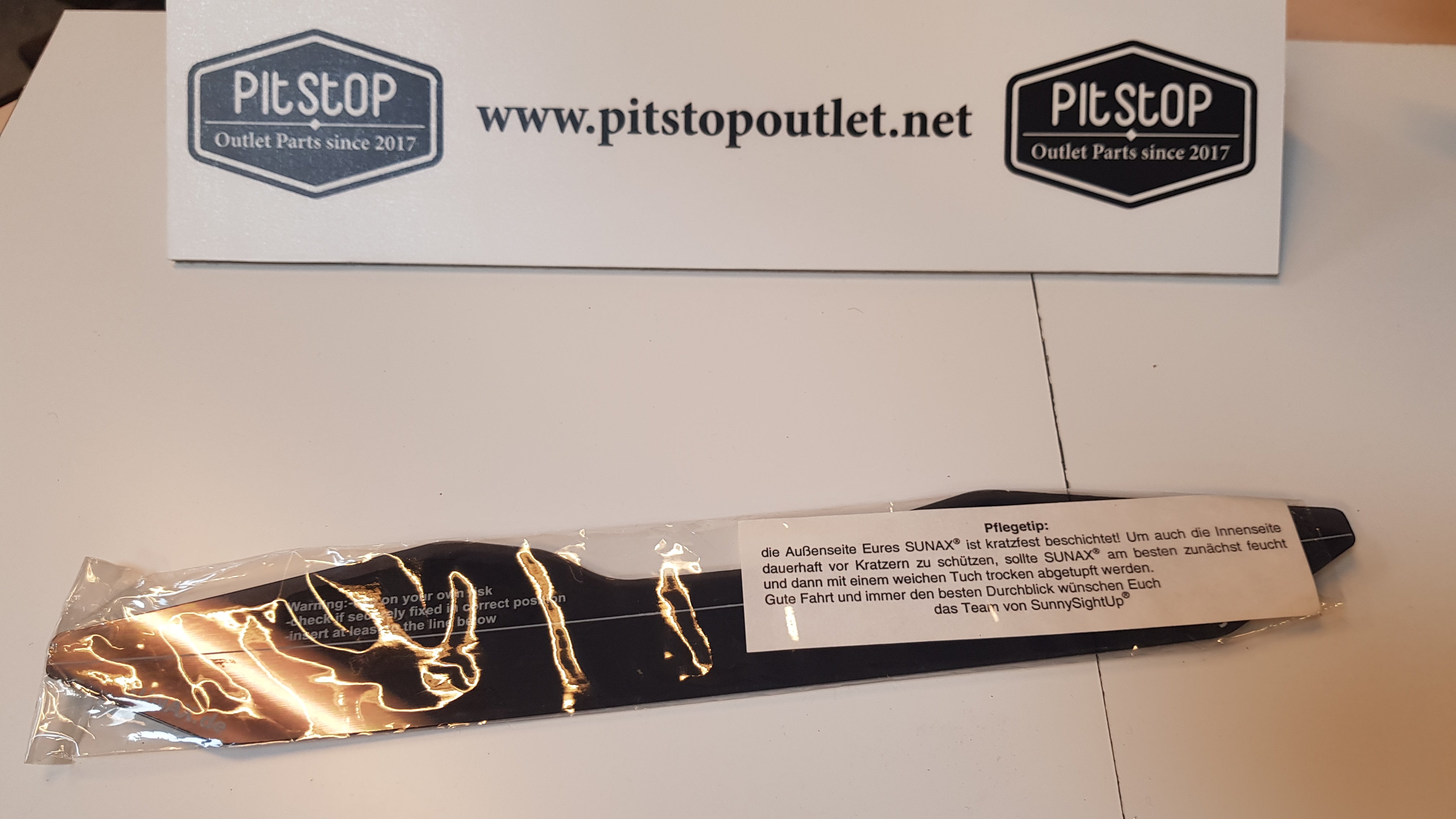 Zonnebril strip voor helm