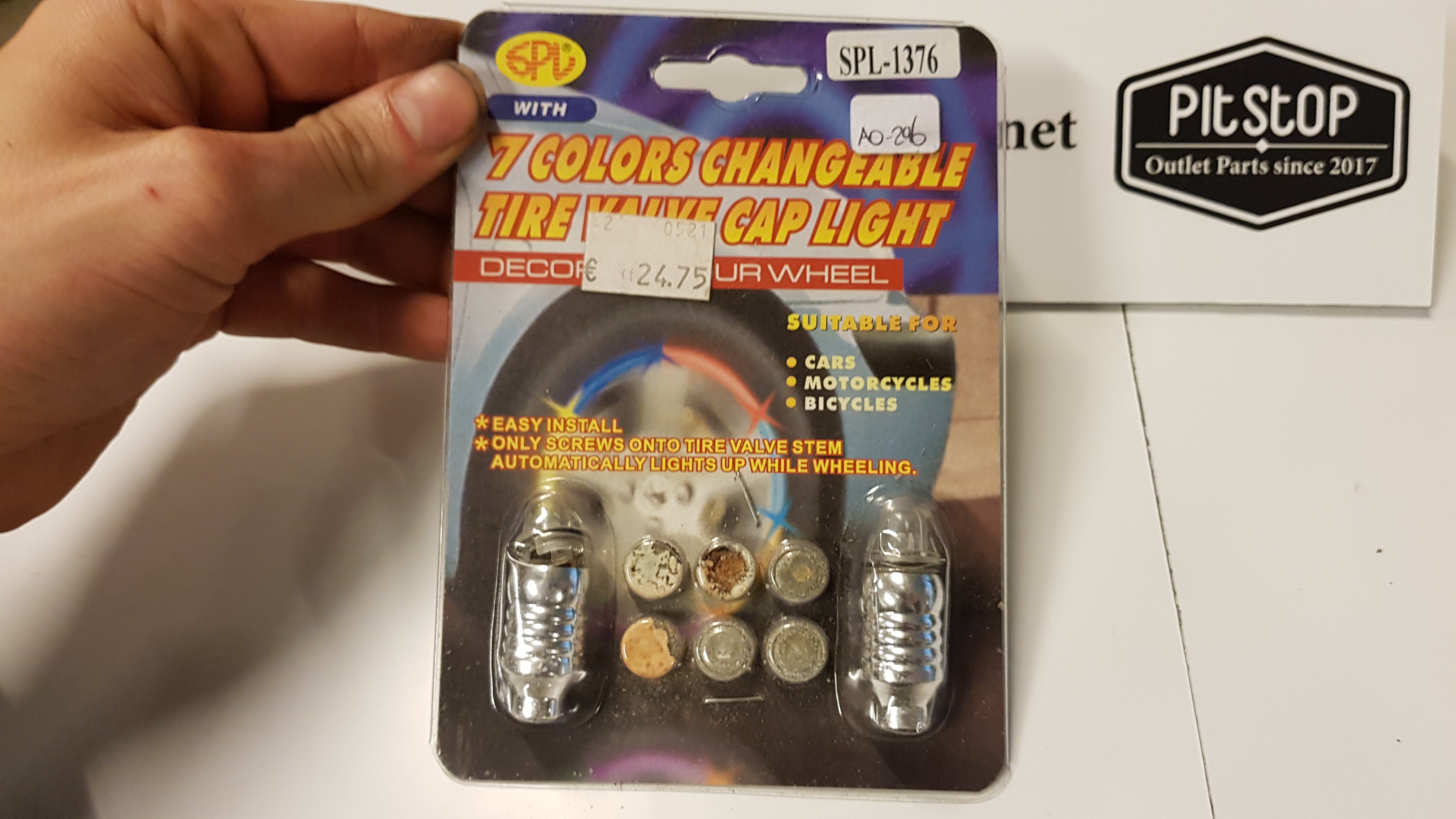 LED Verlichting voor ventiel dopjes (7 kleuren)