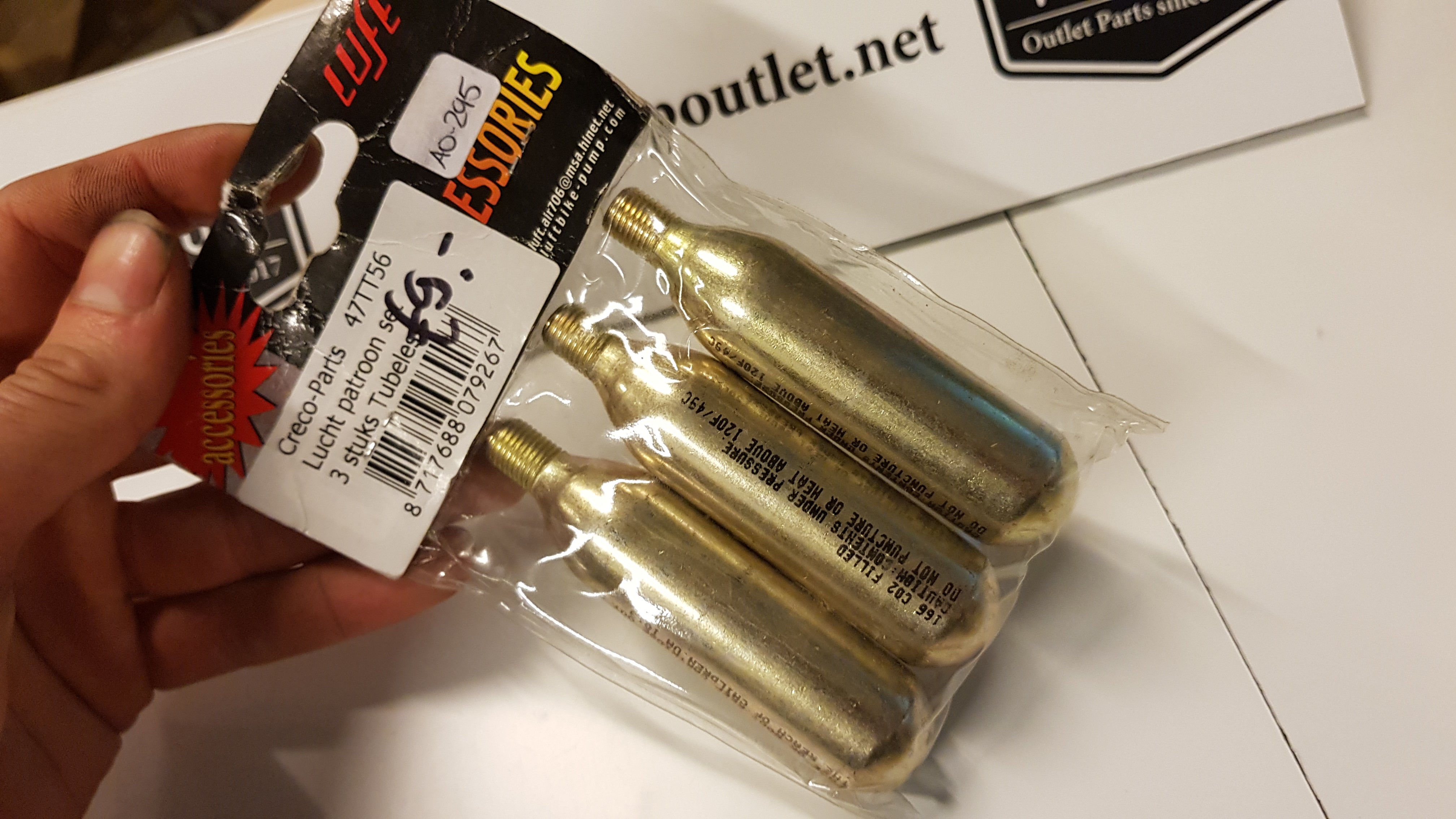 Set van 3 stuks lucht patronen (Co2)