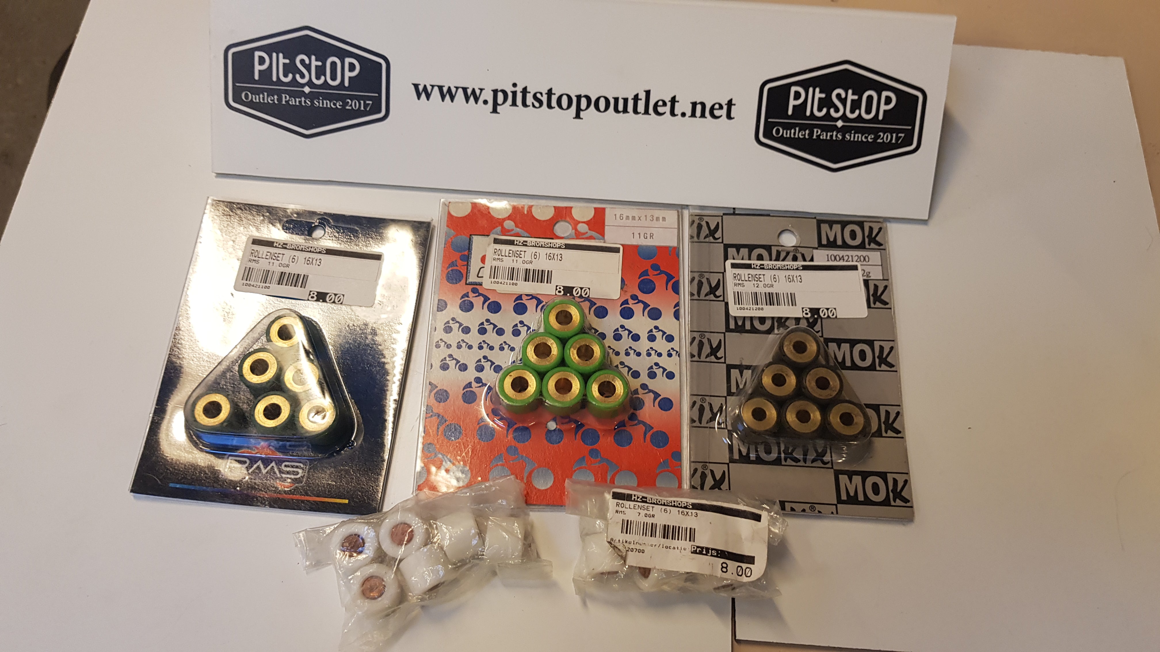 Set rollen 16x13 (diverse gewichten mogelijk)