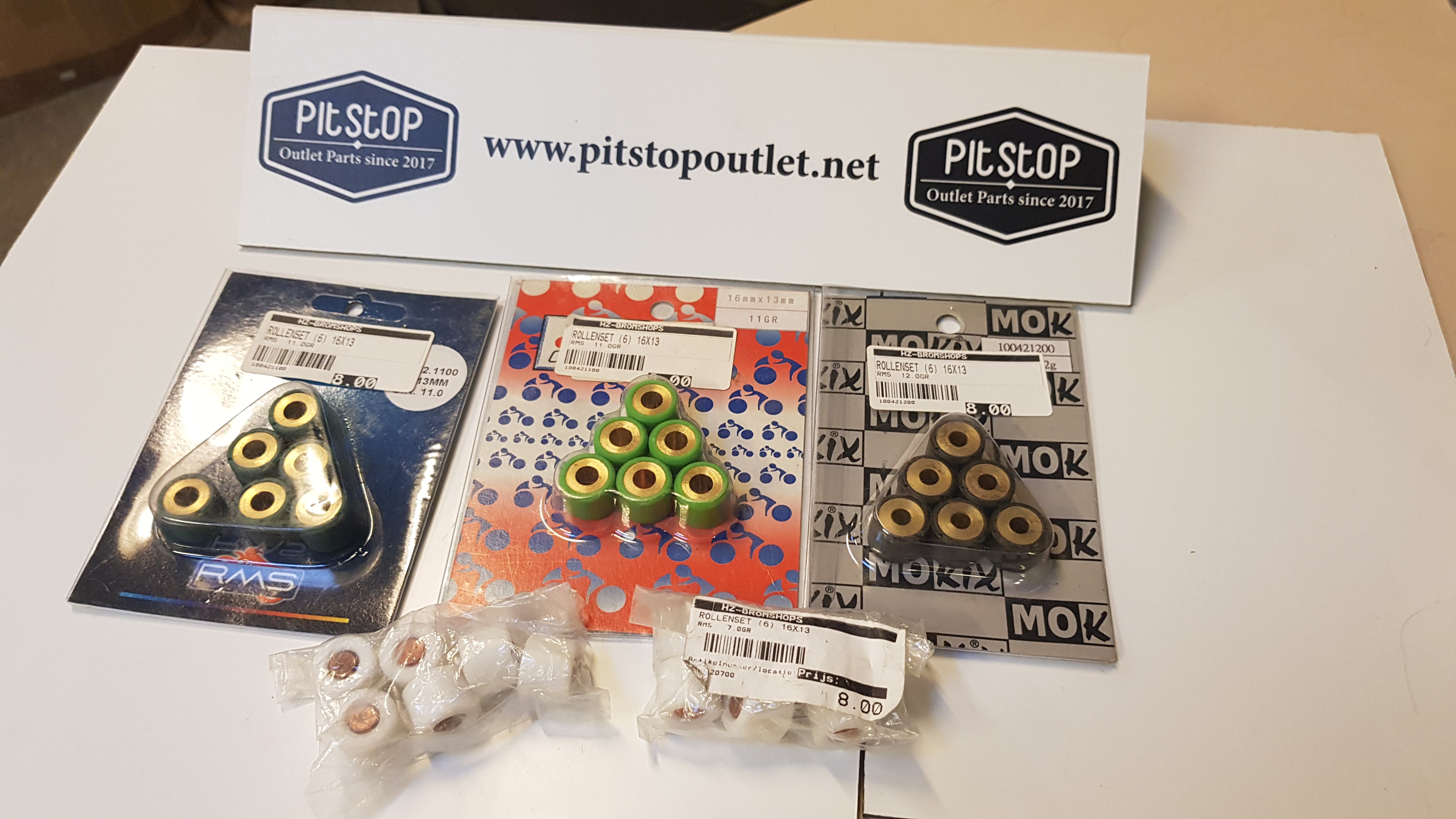 Set rollen 16x13 (diverse gewichten mogelijk)