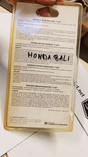Remblokken Honda Bali nieuw