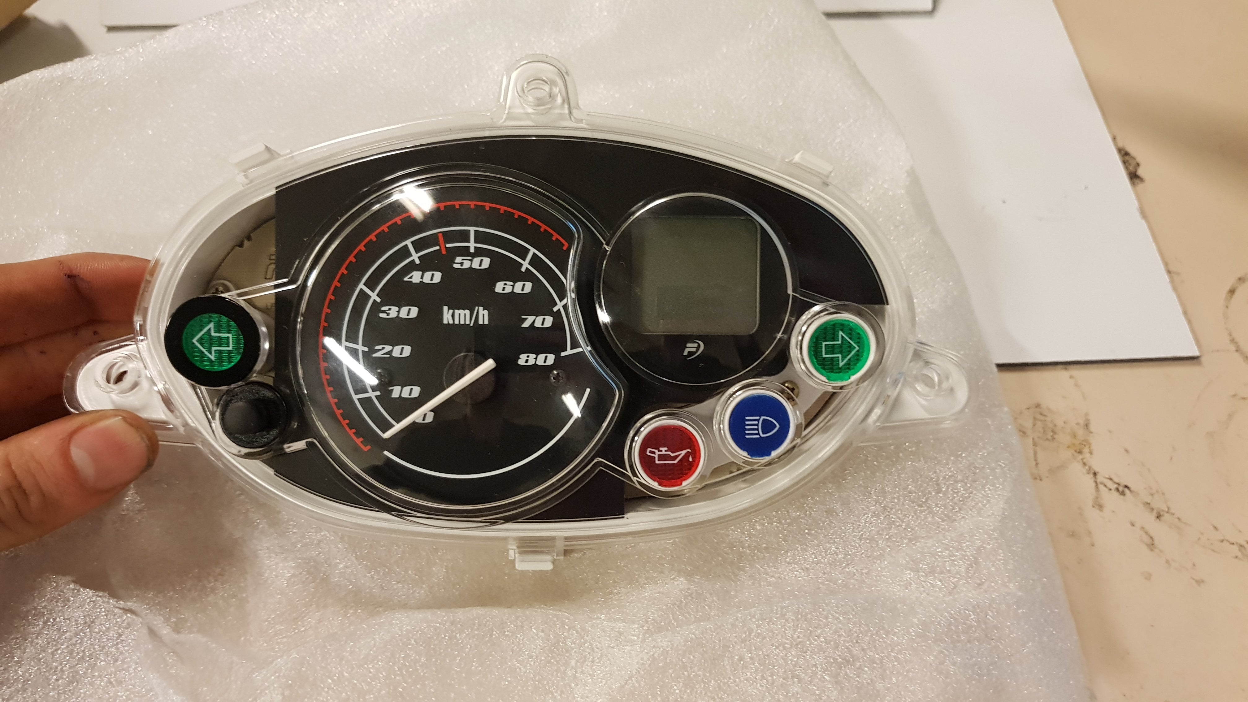 Nieuwe kilometerteller Yamaha Jog