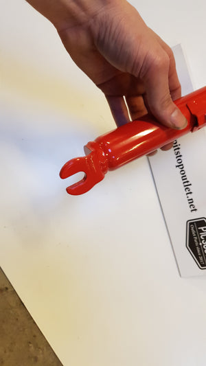 Linker voorvork poot rood