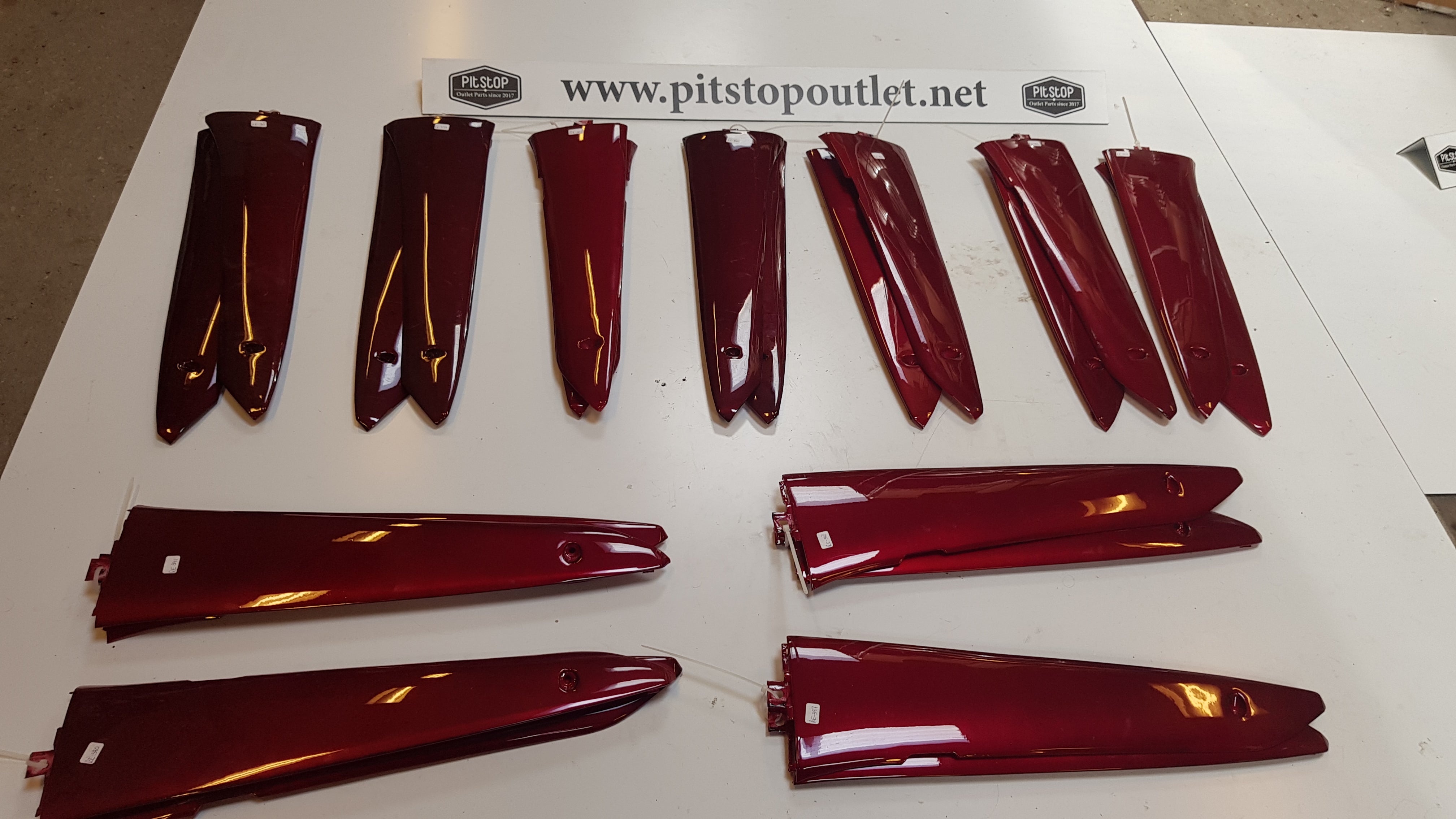 Set Zijskirts (Bordeaux Rood)