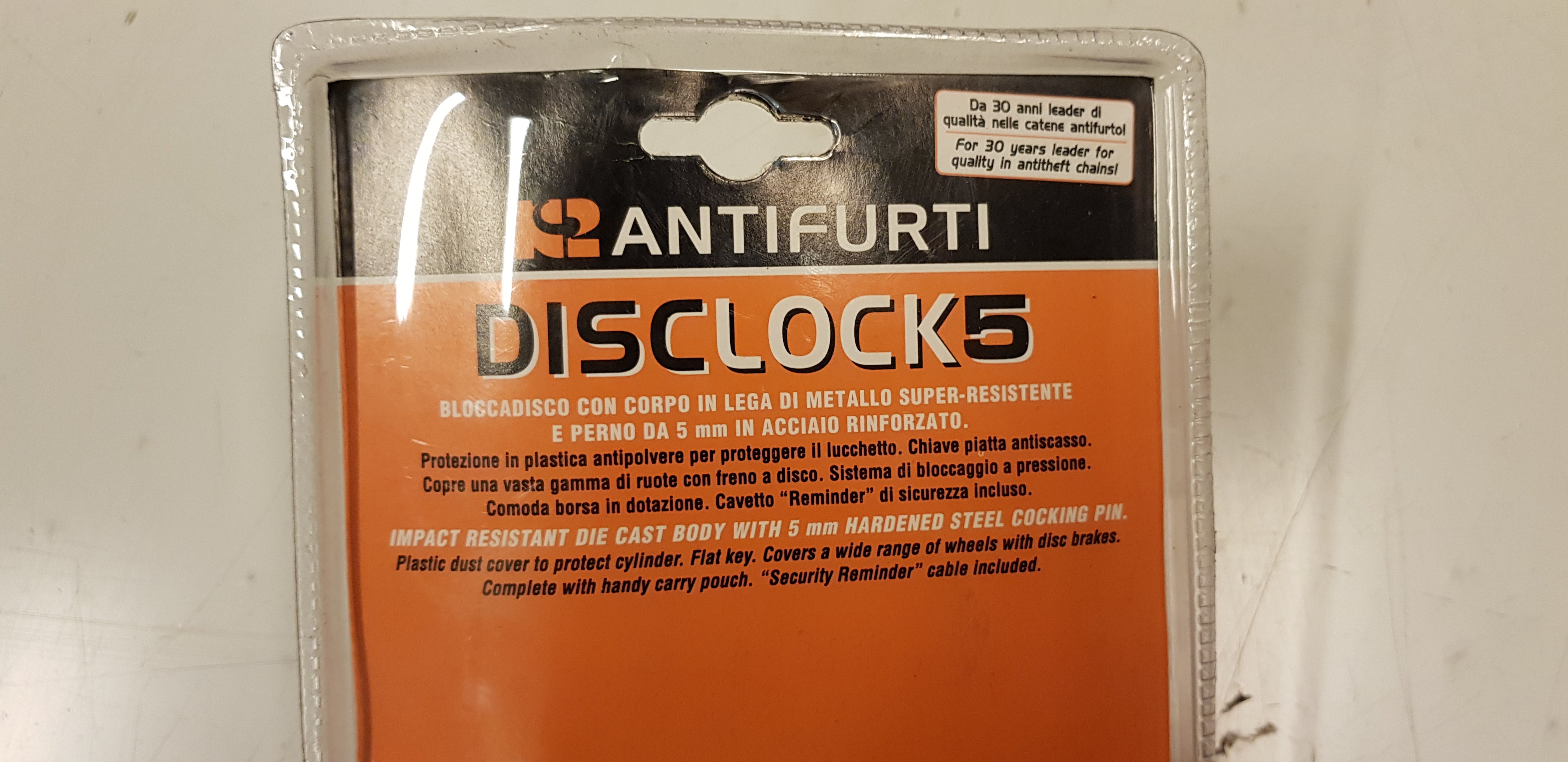 K2 Antifurt Disc Lock (5mm Staal)