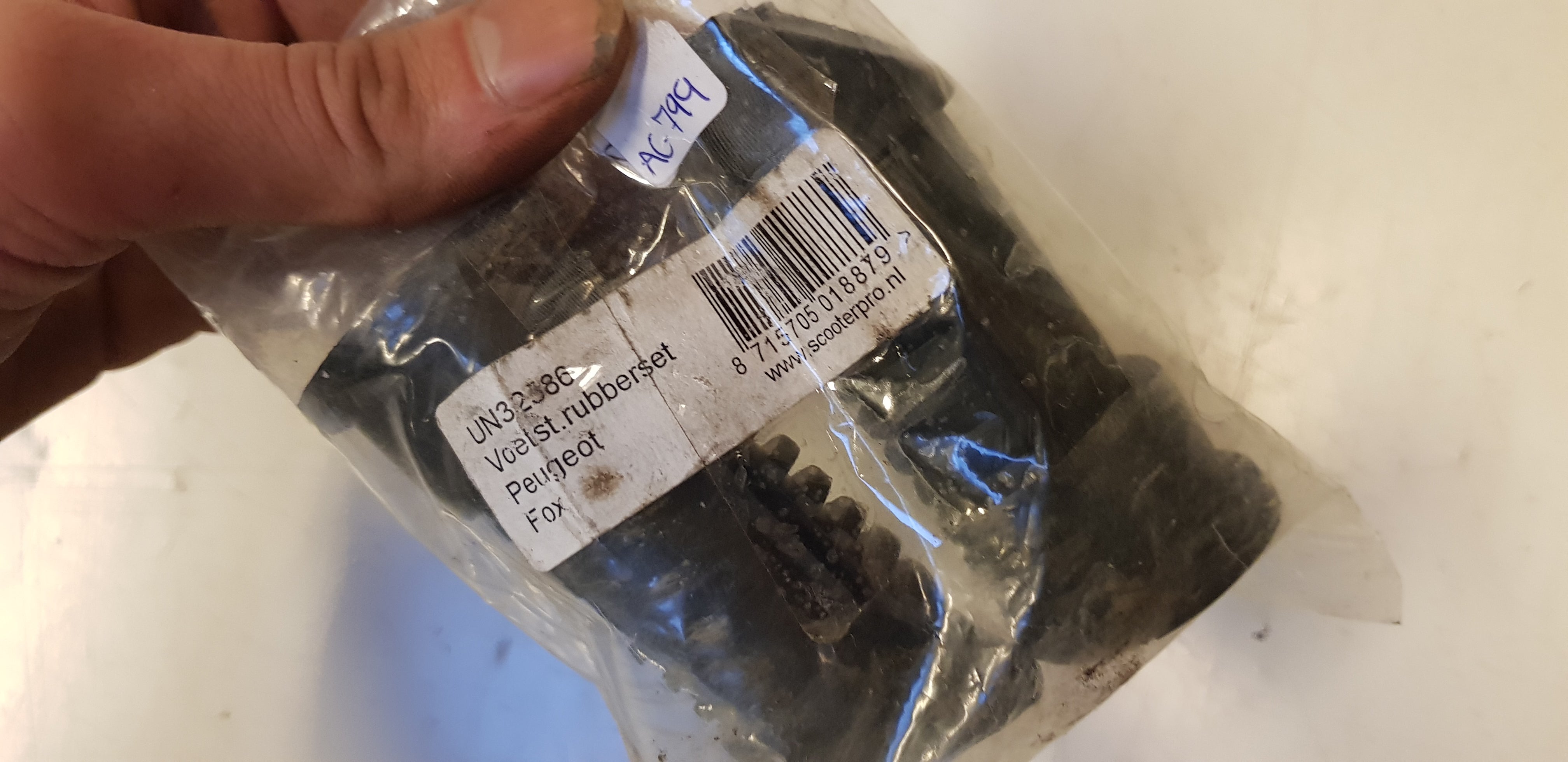 Voetsteun Rubbers (Zwart)