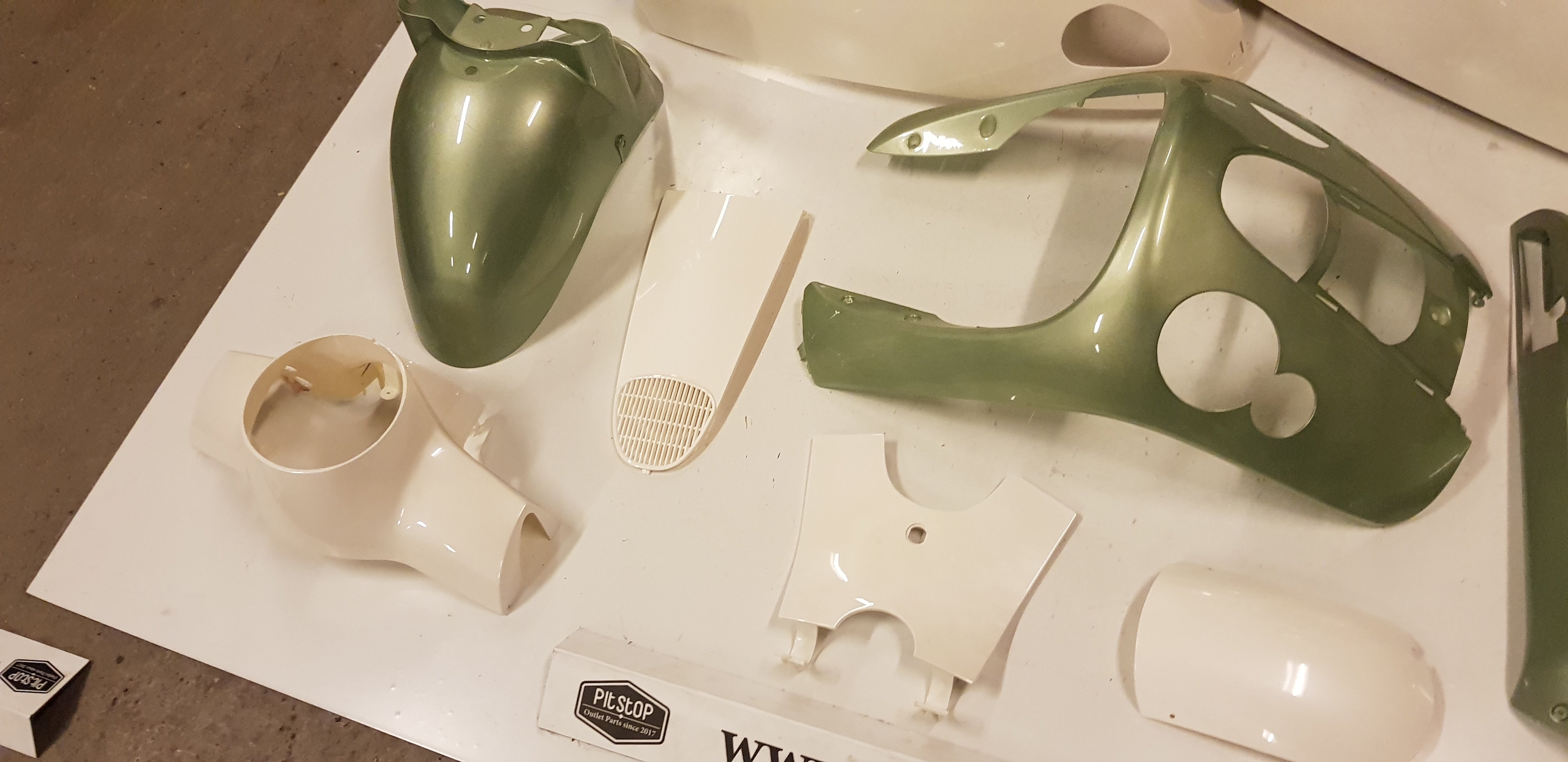 Kappenset (Groen+Wit)