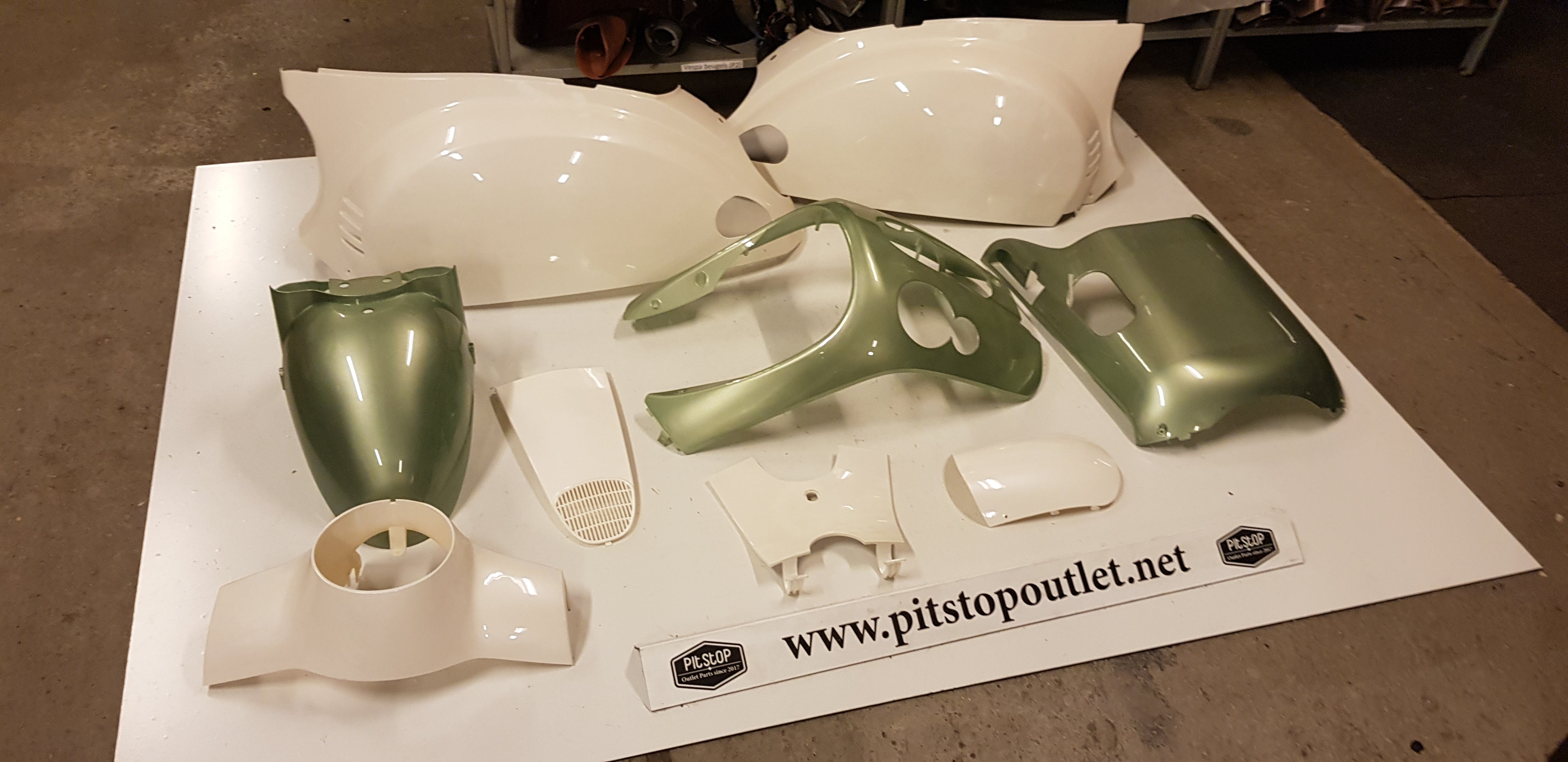 Kappenset (Groen+Wit)