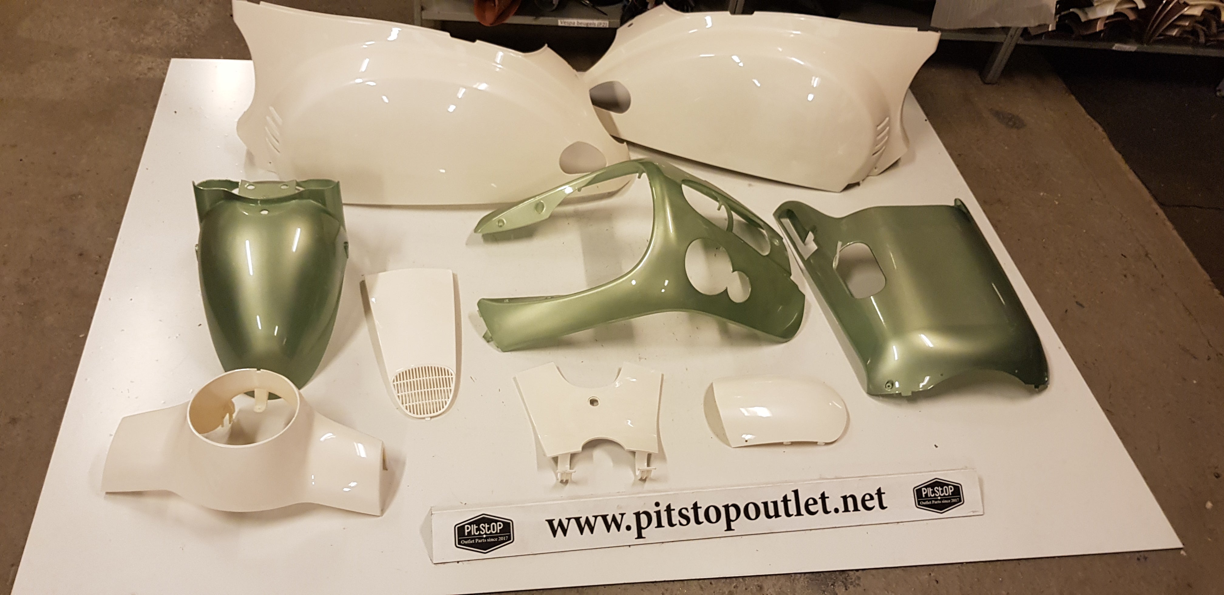 Kappenset (Groen+Wit)