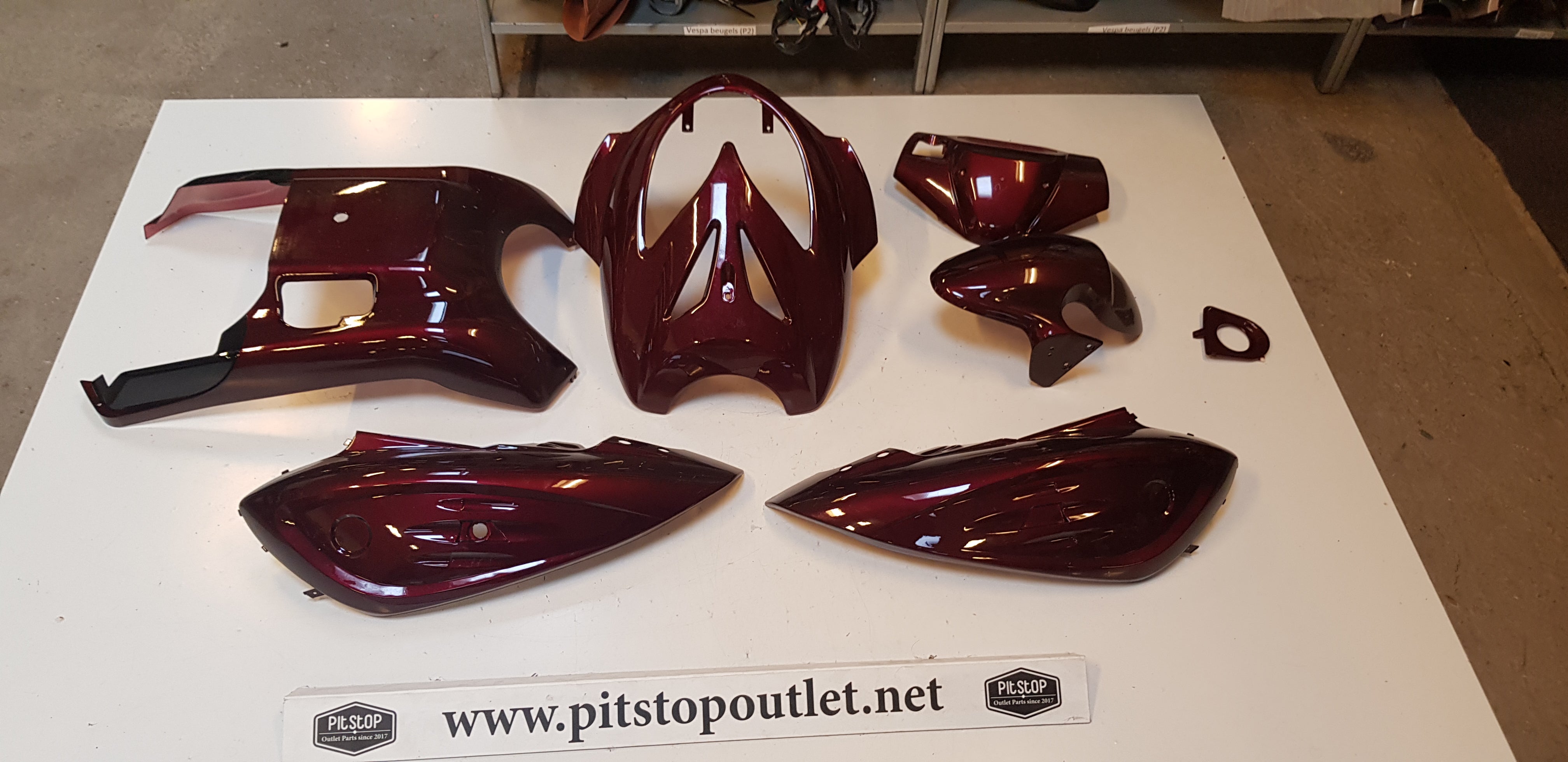 Kappenset 7-delig (Bordeaux Rood)