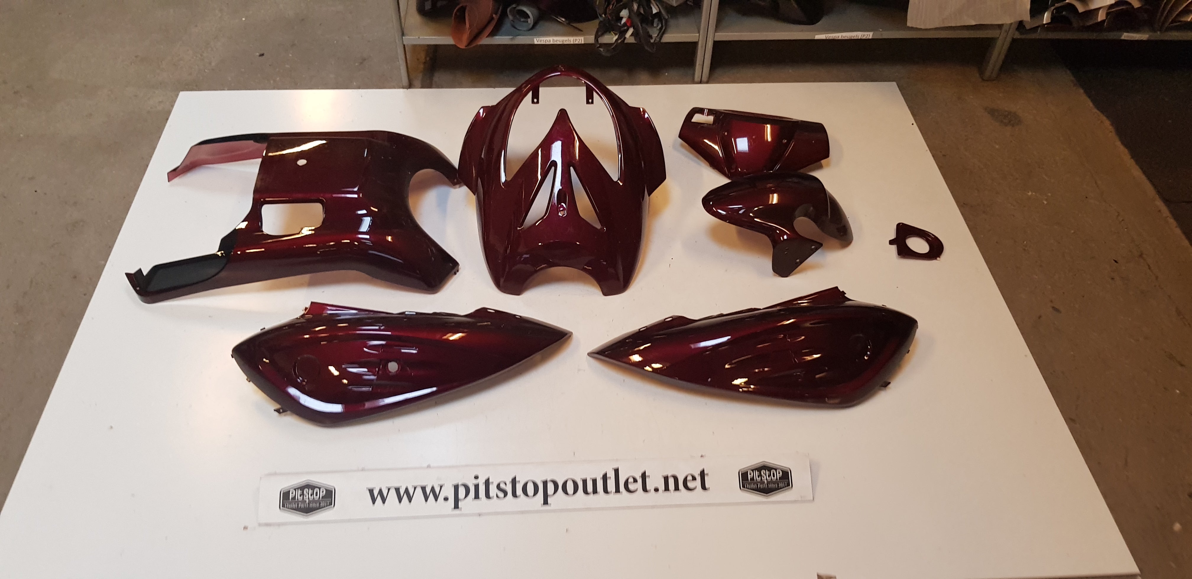 Kappenset 7-delig (Bordeaux Rood)
